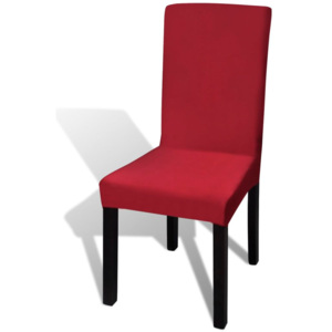 Husă elastică pentru scaun, culoare bordeaux, set 6 bucăți