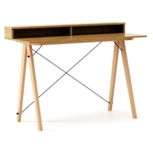 Masa de birou Desk Slim Beech Oak II, L120xl50xh85 cm