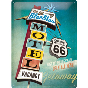 Placă metalică - Route 66 (Bluestar Motel)