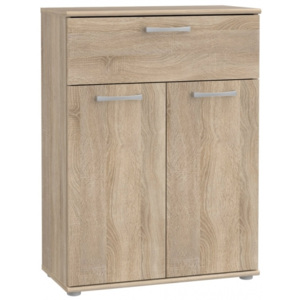Cabinet din pal, cu 1 sertar si 2 usi "Nikita" Sonoma Oak, l60xA29xH82 cm