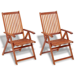 Set 2 scaune din lemn spătar reglabil 5 poziții
