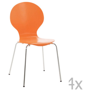 Set 4 scaune Actona Marcus Dining Chair, portocaliu