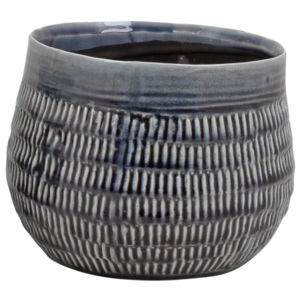 Ghiveci din ceramică Strömshaga Ingared, Ø 19,5 cm, albastru