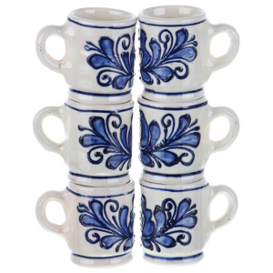Set canute tuica ceramica albastra de Corund 6 x 40 ml