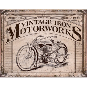 Placă metalică - Vintage Iron Motorworks