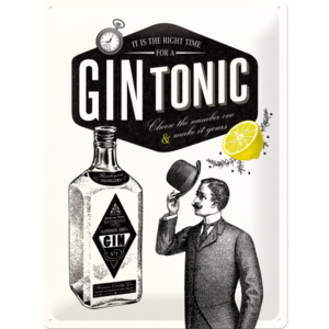 Placă metalică: Gin Tonic - 30x40 cm