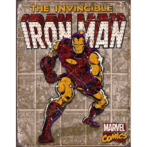 Placă metalică - Iron Men (Marvel)