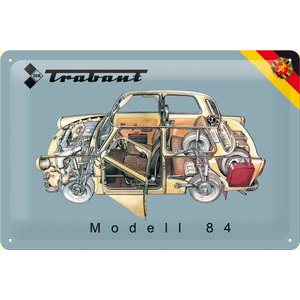 Placă metalică - Trabant Modell 84