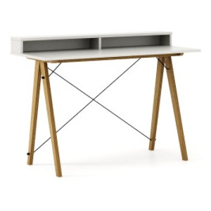 Masa de birou Desk Slim Oak White II, L120xl50xh85 cm