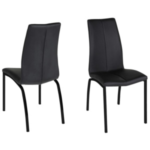 Set 4 scaune metalice tapitate Asama Black II