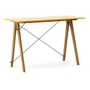 Masa de birou Desk Slim Oak Mustard, L120xl50xh75 cm