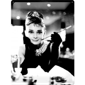 Placă metalică: Audrey Hepburn - 40x30 cm