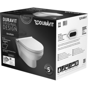 Set vas WC suspendat Duravit DuraStyle Rimless si capac cu inchidere lenta