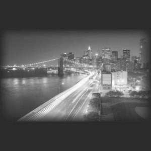 New York City Brooklyn Bridge Lights Fototapet, (416 x 254 cm)