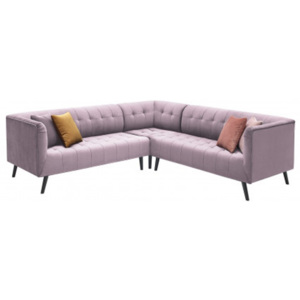Canapea pe colț Bobochic Parisienne, roz