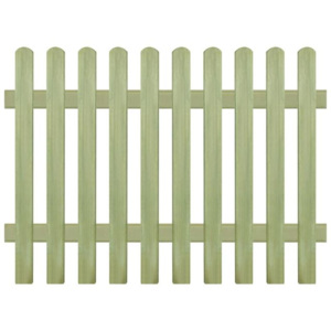 Gard din țăruși, lemn de pin tratat, 170x120 cm 6/9 cm