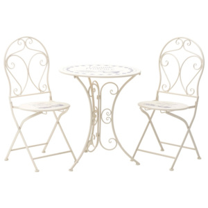 Set 2 scaune și masă pentru grădină InArt Lavande, ⌀ 60 x 70 cm