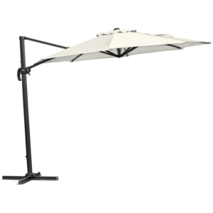 Umbrelă de soare cu bază suport Brafab Liz, ∅ 300 cm, bej-negru