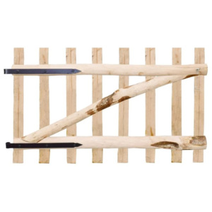 Poartă simplă pentru gard, lemn de alun, 100 x 60 cm