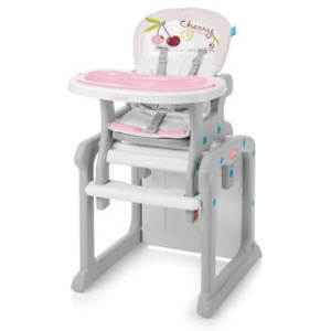 Scaun de masa copii 2 in 1 Baby Design Candy Pink