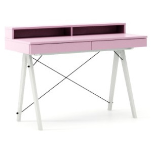 Masa de birou Basic White Dark Pink, L100xl50xh85 cm