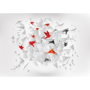 Tablou canvas: Origami birds (5) - 75x100 cm