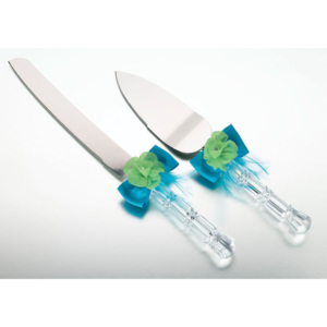 Albastru / verde Knife & Server Setare