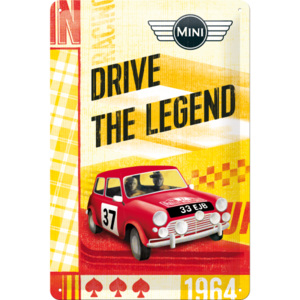 Placă metalică - Mini Cooper (Drive the Legend)