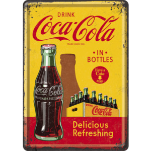 Ilustrată metalică - Coca-Cola (In Bottles Yellow)