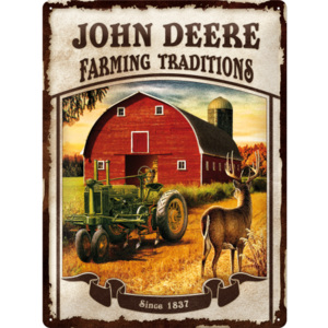 Placă metalică - John Deere (Farming traditions)