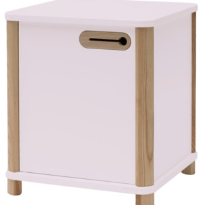 Cabinet din MDF si lemn de frasin, cu 1 usa "Ashme" Dusky Pink, l42xA42xH48 cm