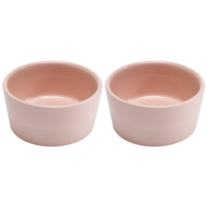 Set 2 boluri din ceramică Ladelle Dipped, Ø 9 cm, roz pastel