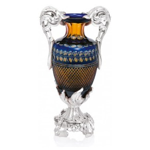 Vaza cristal si argint Baroque