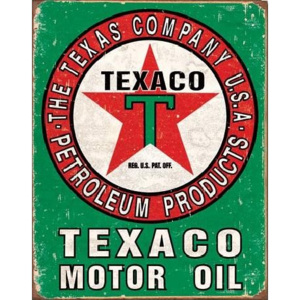 TEXACO - Motor Oil Placă metalică, (31,5 x 40 cm)