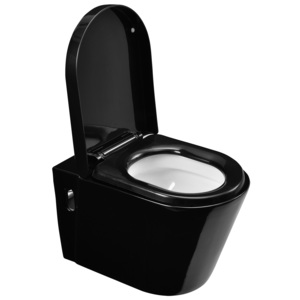 [neu.haus]® Vas WC modern ceramica - negru