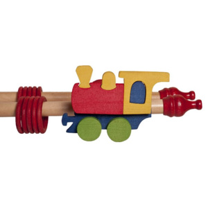 Galerie lemn copii cu jucărie Trenuleţ