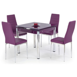 KENT masă extensibilă violet, oțel cromat