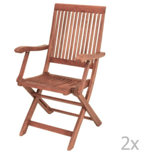 Set 2 scaune de grădină din lemn Bangkirai ADDU Nashville