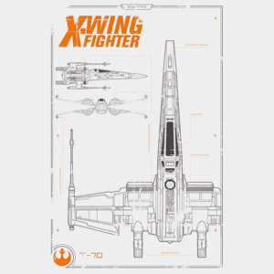 Poster - Star Wars VII (X-Wing)