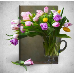 Tablou de perete 3D Mosticx Flowers In Vase, 40 x 60 cm