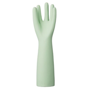 Deco sculptura ceramica in forma de mana verde 25 cm Bloomingville