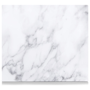 Placa din sticla protectie perete/plita, White Marble, l56xA50 cm