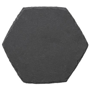 Protectie hexagonala din piatra pentru masa gri inchis Bloomingville