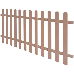 Gard din șipci, WPC, 200 x 80 cm, maro
