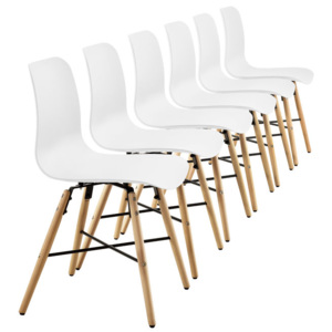 Set 6 scaune design - 80 x 44,5cm - alb