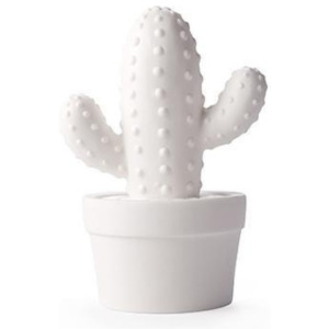 Lumină de veghe/veioză cu LED Kikkerland White Cactus