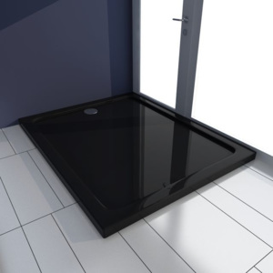 Cădiță pentru duș dreptunghiulară din ABS 80 x 100 cm, negru
