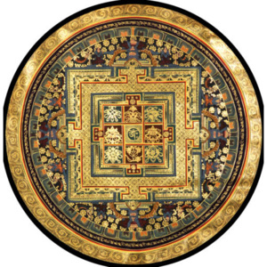 Decor Mandala pe lemn, Mandala of Auspicious Mantras