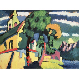 Bavarian Landscape with a Church Reproducere, Wassily Kandinsky
