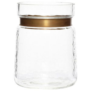 Vaza transparenta cu inel din alama ø14 cm Hubsch